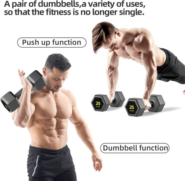 Hex Dumbbells PVC Encase Coating Free Weight Dumbbell Set fo...
