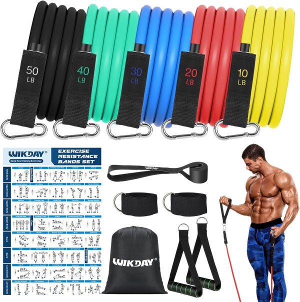 Exercise Resistance Bands with Handles for Working Out, 150/...