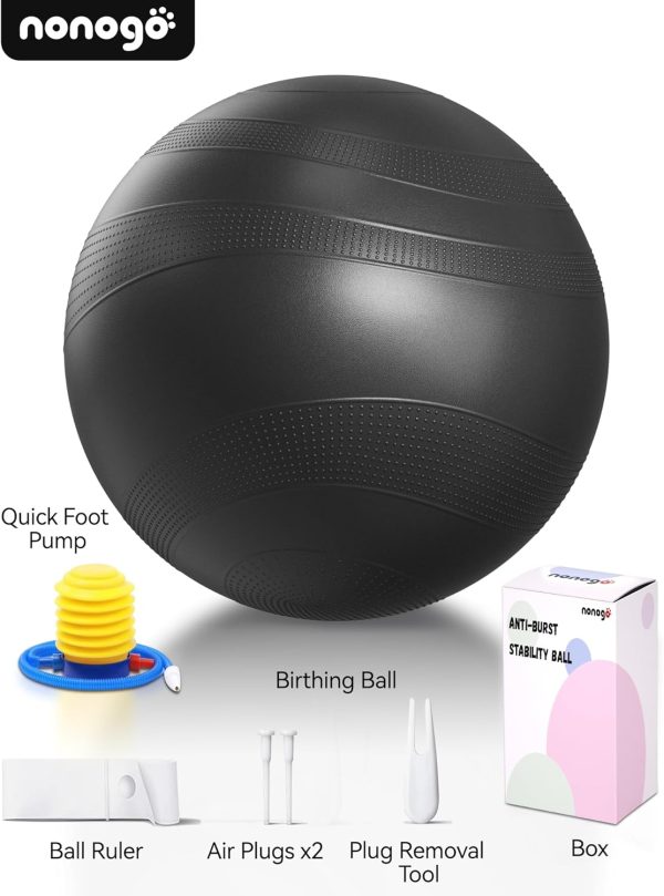 nonogo Anti-Burst Exercise Ball for Working Out - Stability ...