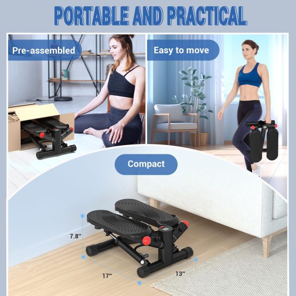 Steppers for Exercise at Home, Stair Stepper with Resistance...