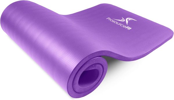 ProsourceFit Extra Thick Yoga and Pilates Mat ½” (13mm) or 1...