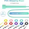 Aodaer PVC Skipping Rope Adjustable Jump Rope for Kids Multi...