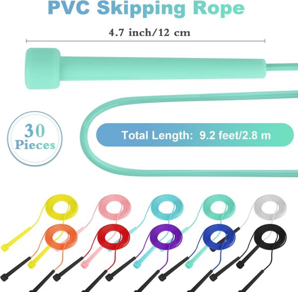 Aodaer PVC Skipping Rope Adjustable Jump Rope for Kids Multi...