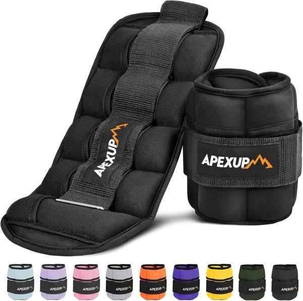APEXUP 10lbs/Pair Adjustable Ankle Weights for Women and Men...