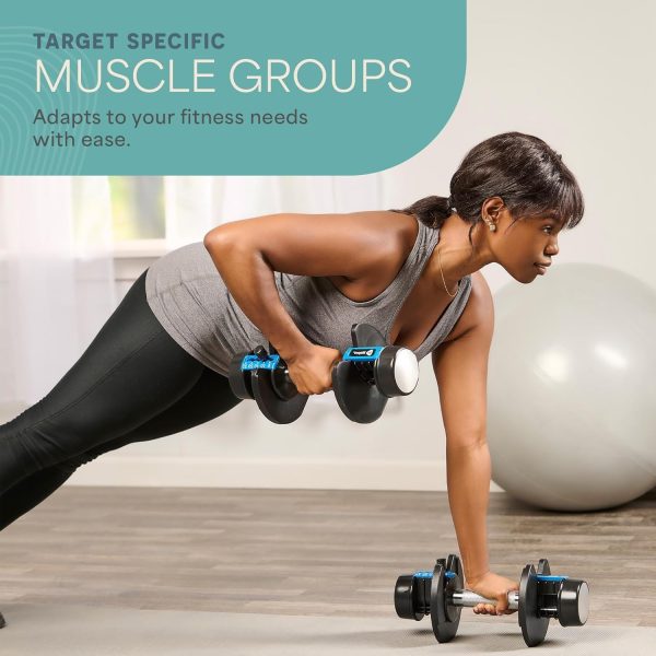 Lifepro Adjustable Dumbbells Set/Single - 15lb 43lb 55lb 90l...