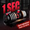 Adjustable Dumbbell Set, 40LB to 3LB Weight Set, 12 Free Wei...