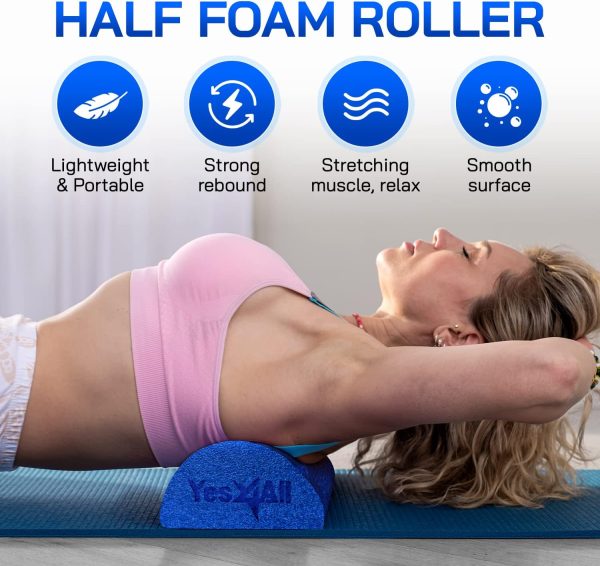 Yes4All Low Density Half PE 12/18/ 24/36 inch Foam Rollers f...