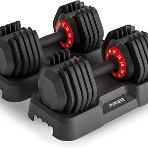 Adjustable Dumbbell 55LB Single Dumbbell Weight, 10-in-1 Wei...