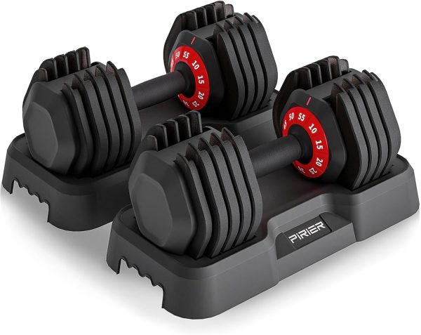 Adjustable Dumbbell 55LB Single Dumbbell Weight, 10-in-1 Wei...