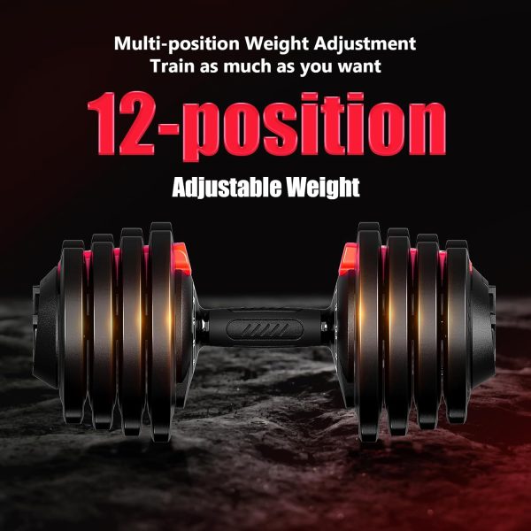 Adjustable Dumbbell Set, 40LB to 3LB Weight Set, 12 Free Wei...