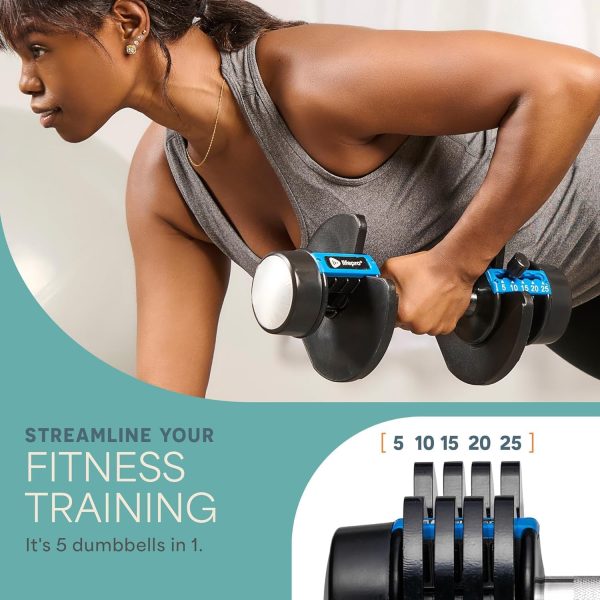 Lifepro Adjustable Dumbbells Set/Single - 15lb 43lb 55lb 90l...