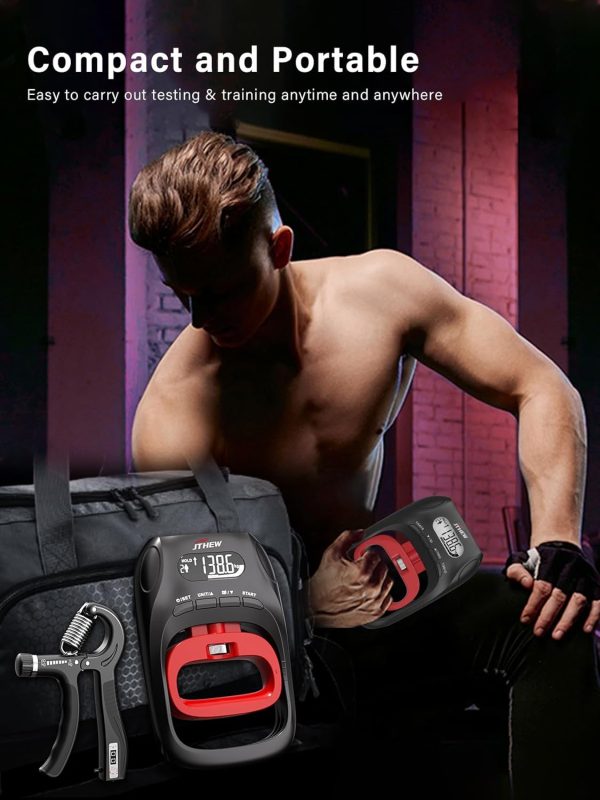 Grip Strength Tester Trainer - Electronic Hand Dynamometer o...