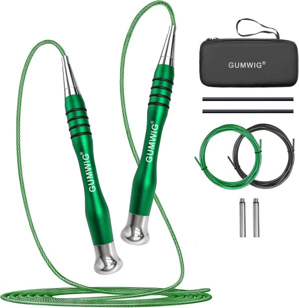 Speed Jump Rope, Removable Weighted Double Under Jumping Rop...