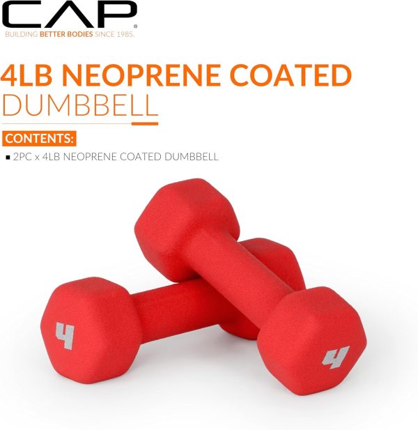 CAP Barbell Neoprene Dumbbell Hand Weights - Pair | Multiple...