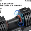 AOTOB 25/55 lbs (Pair) Adjustable Dumbbell Set, Dumbbells Ad...