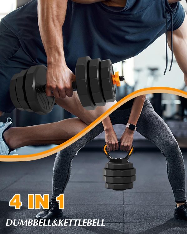 HTK Adjustable Weight Dumbbell Set - 4 in 1 Free Weight Set ...