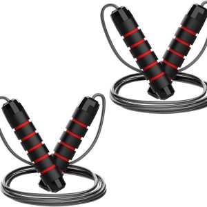 2Pcs Jump Rope, Rapid Speed Jumping Rope with Ball Bearings,...