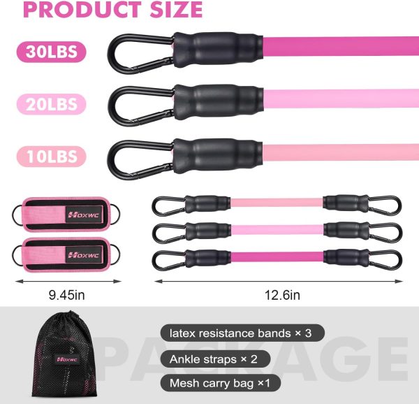Ankle Resistance Bands with Cuffs, Ankle Bands for Working O...