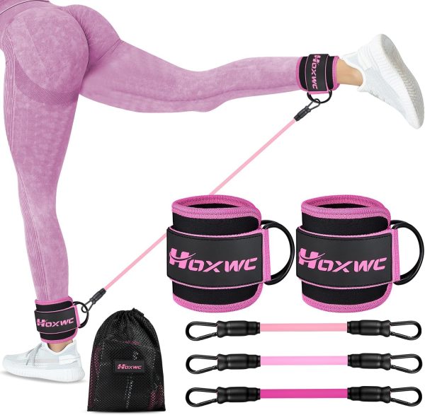 Ankle Resistance Bands with Cuffs, Ankle Bands for Working O...