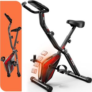 Exercise Bike, 5-in-1 Foldable Stationary Bike Upgraded 16-l...