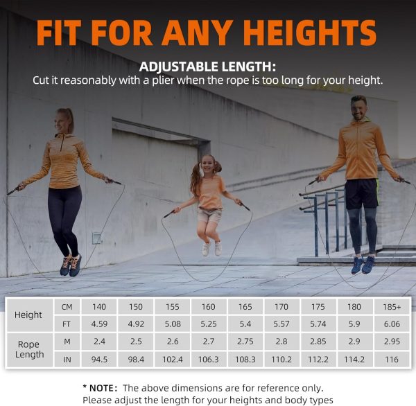 Speed Jump Rope, Removable Weighted Double Under Jumping Rop...