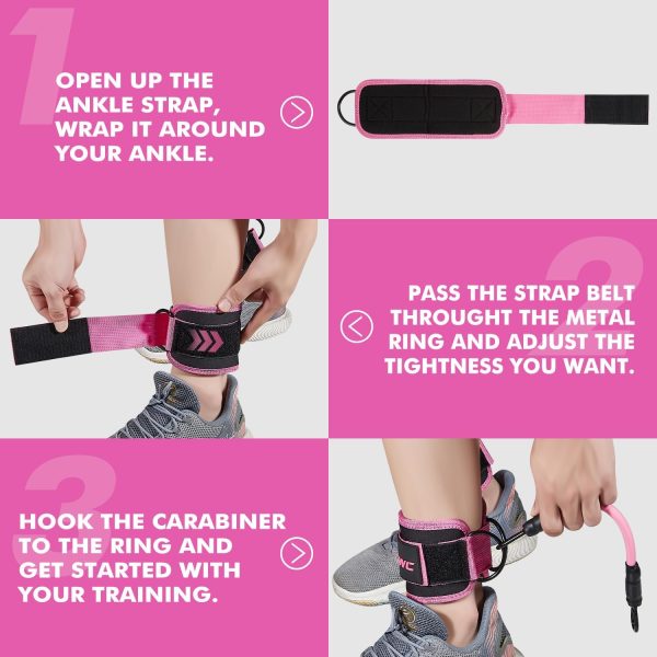Ankle Resistance Bands with Cuffs, Ankle Bands for Working O...
