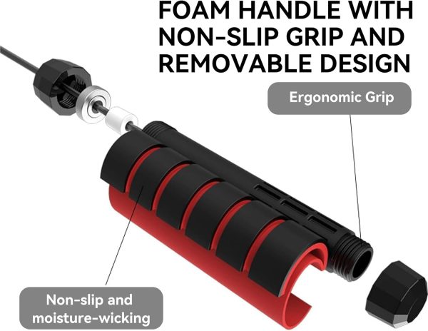 High-Speed Jump Rope with Ball Bearings, Adjustable Weighted...