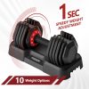 Adjustable Dumbbell 55LB Single Dumbbell Weight, 10-in-1 Wei...