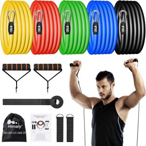 Resistance Bands Set (12pcs), Workout Bands with Handles, Do...