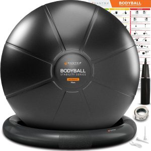 Yoga Ball Chair Exercise Ball Chair for Office with Base, Yo...