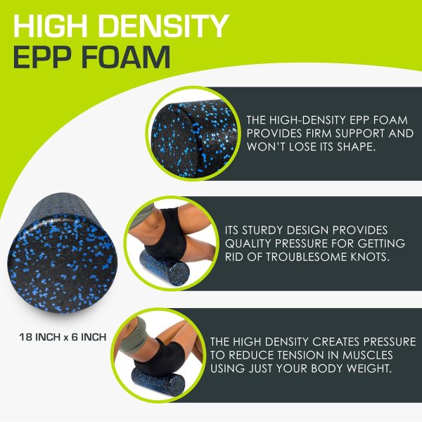 ProsourceFit High Density Foam Rollers 12 - inches Long,Firm...