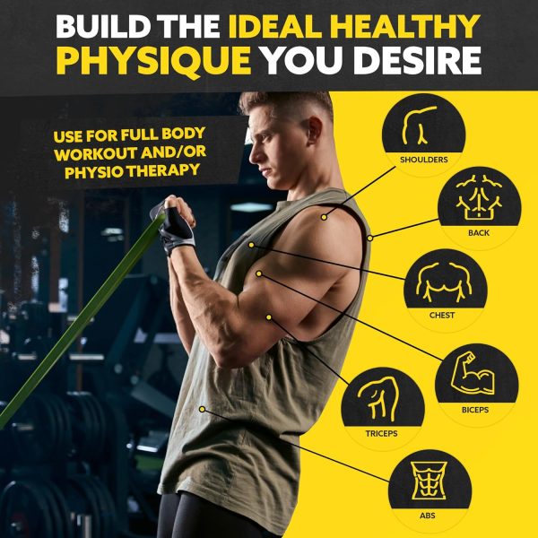 Long Resistance Bands for Working Out Men and Women - Set of...