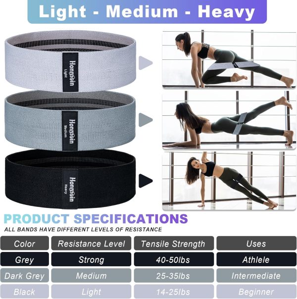 Resistance Bands for Working Out, 3 Levels Exercise Bands Wo...
