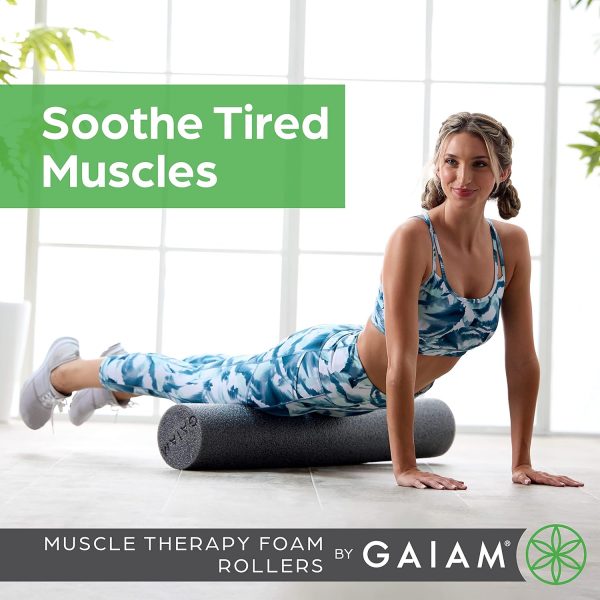 Gaiam Restore Foam Roller for Muscle Massage - Deep Tissue M...
