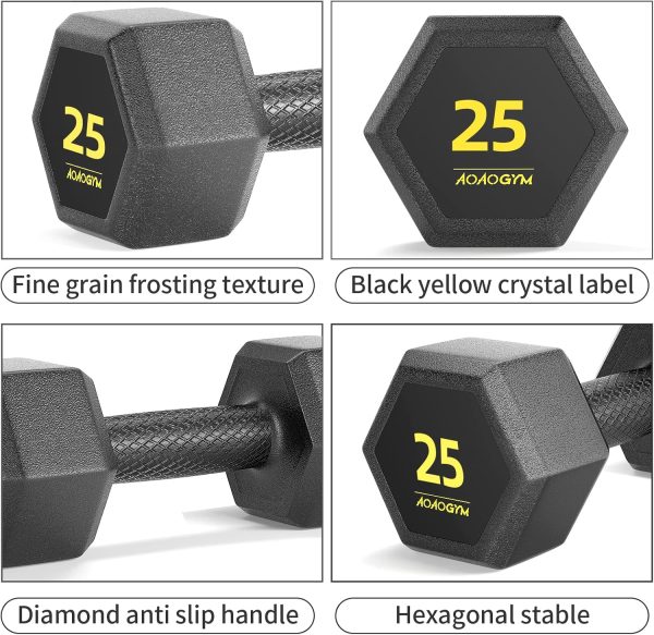 Hex Dumbbells PVC Encase Coating Free Weight Dumbbell Set fo...