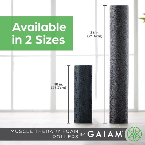 Gaiam Restore Foam Roller for Muscle Massage - Deep Tissue M...
