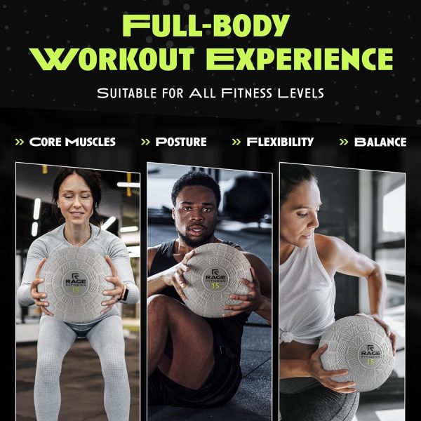 Slam Balls for Exercise, Tread Texture for Firm Grip, Full B...