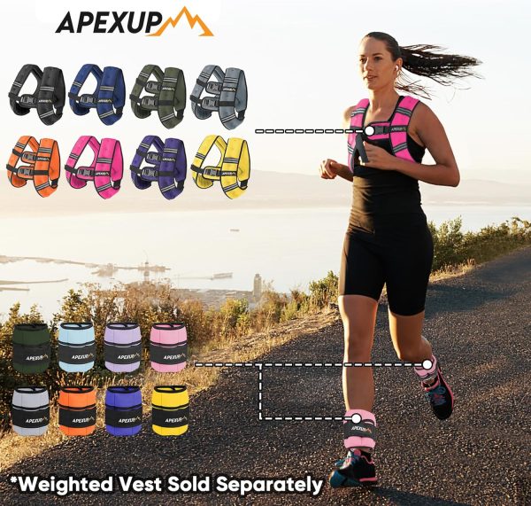 APEXUP 10lbs/Pair Adjustable Ankle Weights for Women and Men...