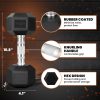 Yes4All Chrome Grip Encased Hex Dumbbells – Hand Weights Wit...