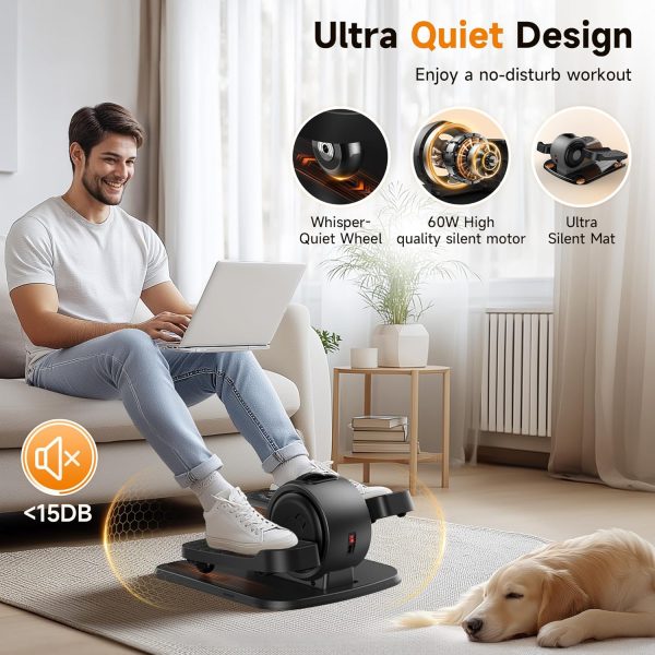 Under Desk Elliptical, Sturdy Mini Leg Ellipse,Fully Assembl...
