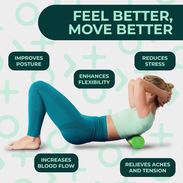 Travel Size Foam Roller - Back Roller Foam for Back Pain, Le...