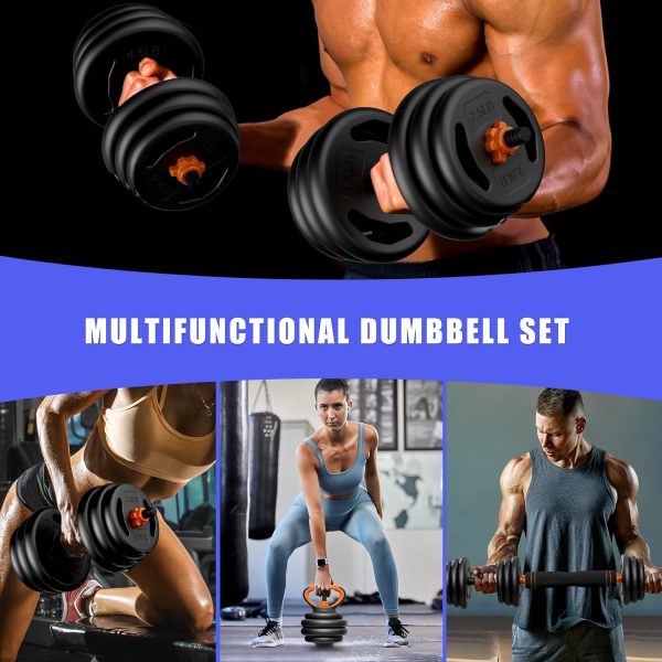 Adjustable Dumbbells 45lbs Free Weight Dumbbell Set with Con...