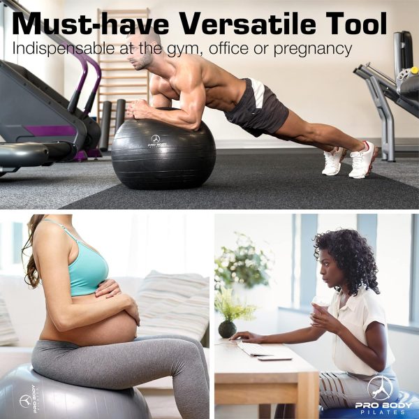 ProBody Pilates Ball Yoga Ball Chair, Exercise Ball Chair wi...