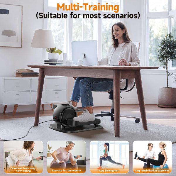 Under Desk Elliptical, Sturdy Mini Leg Ellipse,Fully Assembl...