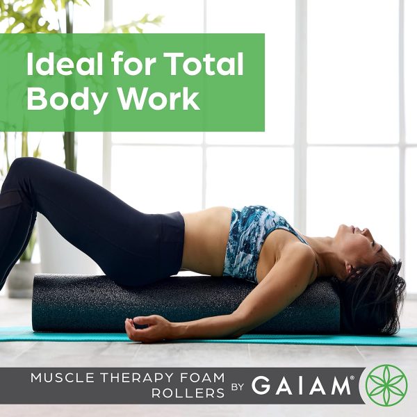 Gaiam Restore Foam Roller for Muscle Massage - Deep Tissue M...