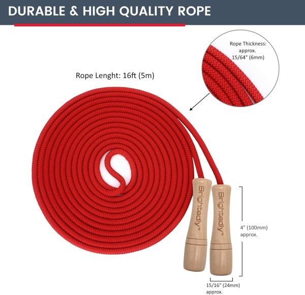 16 FT Long Jump Rope for Kids, Multiplayer, Adjustable | Cla...