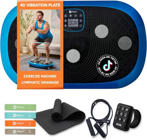 LifePro Rumblex Plus 4D Vibration Plate Exercise Machine -Tr...