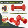 ProsourceFit Neoprene Dumbbell Coated for Non-Slip Grip, 10 ...