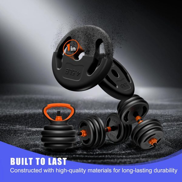 Adjustable Dumbbells 45lbs Free Weight Dumbbell Set with Con...