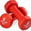 ProsourceFit Neoprene Dumbbell Coated for Non-Slip Grip, 10 ...